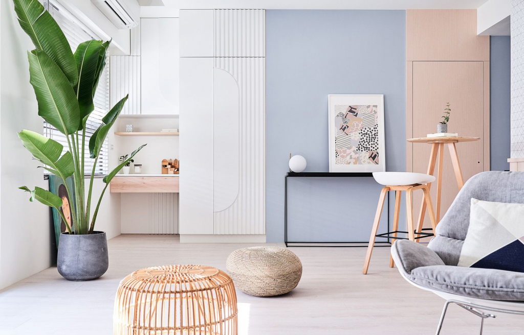 Remodeling team in a newly renovated room